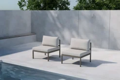 Fjôrd Bankmodule Copacabana Aluminium 74x70x65cm Bruin Discount