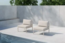 Fjôrd Bankmodule Copacabana Aluminium 74x70x65cm Beige Sale