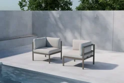Fjôrd Bankmodule Copacabana Aluminium 74x74x65cm