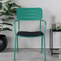 Fjôrd Eetkamerstoel Nicke Armrest Staal Groen Outlet