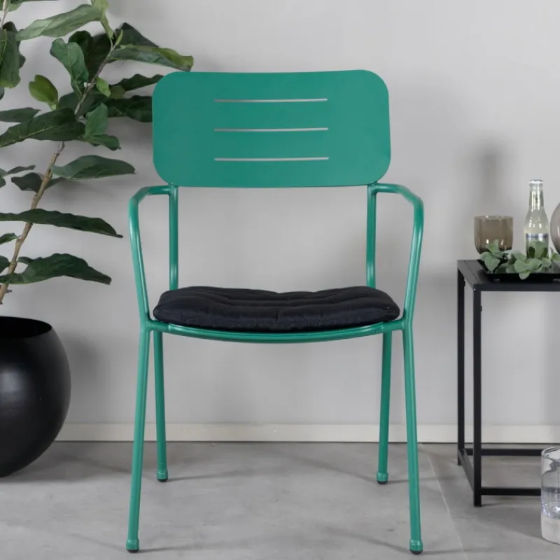 Fjôrd Eetkamerstoel Nicke Armrest Staal Groen Outlet