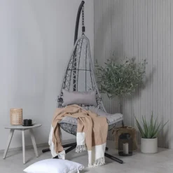 Fjôrd Hangstoel Edinburgh Wicker Grijs