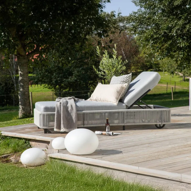 Fjôrd Lounge Ligbed Virya Lounge - Zwart/Grijs Touw Discount