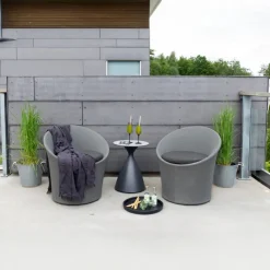 Fjôrd Loungeset Spoga Set- Zwart/Grijs
