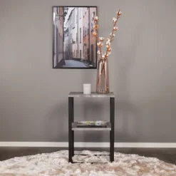 Fjôrd Nachtkastje Rise Zwart Betonlook 45x30x70cm Betongrijs Sale