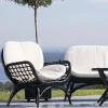 Fjôrd Outdoor Loungestoel Moana Zwart Wicker Incl. Kussens Hot