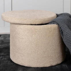Fjôrd Poef Met Opbergruimte Dunken Beige