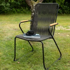 Fjôrd Tuinstoel Bois Aluminium/touw