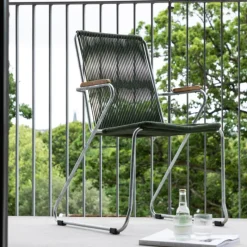 Fjôrd Tuinstoel Bois Aluminium/touw Groen Hot