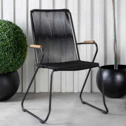 Fjôrd Tuinstoel Bois Touw/ Staal