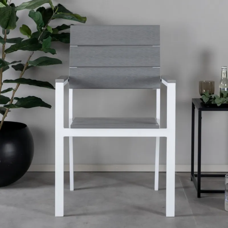 Fjôrd Tuinstoel Levels Wit Alu Grijs Discount