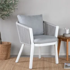 Fjôrd Tuinstoel Virya Grijs/ Wit