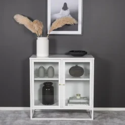 Fjôrd Vitrinekastje Bakal 85x85cm Wit Outlet