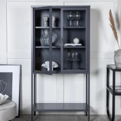 Fjôrd Wandkast Misha 75x35x150cm Grijs Outlet