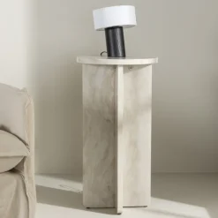 Fjôrd Zuil Ålesund Ø40cm Marmerlook Beige Clearance