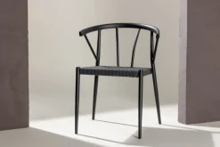 Fjôrd Eetkamerstoel Stina Zwart Alu/wicker Hot
