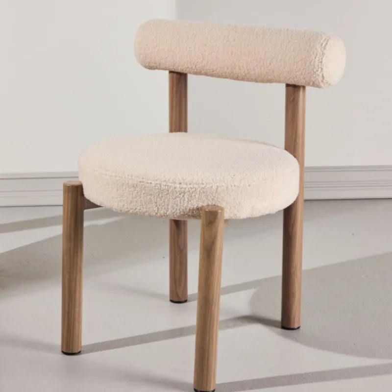 Fjôrd Eetkamerstoel Tillo Wit Bouclé