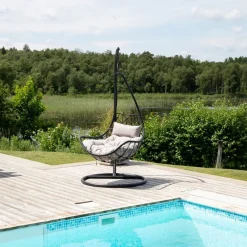 Fjôrd Hangstoel Vide Zwart Frame Wicker New