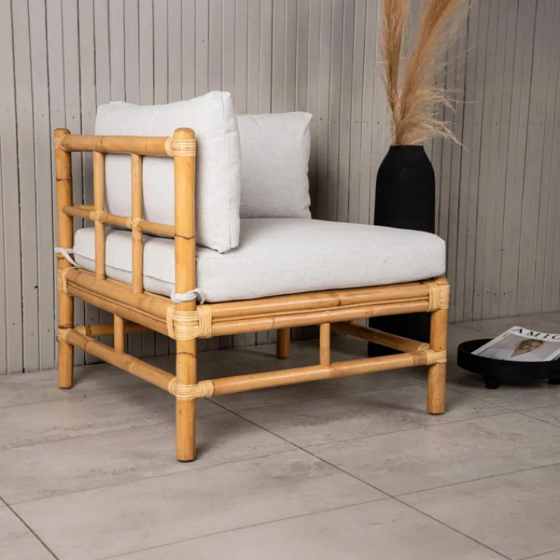 Fjôrd Hoek Loungebank Cane Rotan Naturel Modulair