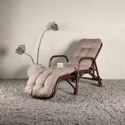 Fjôrd Lounge Ligbed Nella Donker Walnoot/Beige