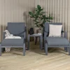 Fjôrd Loungeset Barcelona Zwart 5-delig Sale