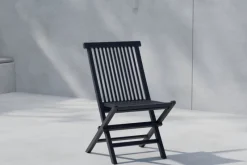 Fjôrd Tuinstoel Kenya Teak Zwart Online