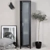 Fjôrd Vitrinekast Acero Zwart 150x35cm