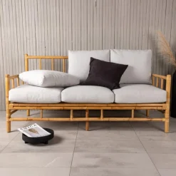 Fjôrd 3-zits Tuinbank Cane Rotan Naturel Best