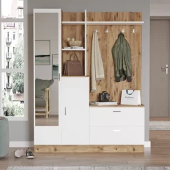 Arabic House Garderobemeubel Didim Melamine Atlantic Pine Wit