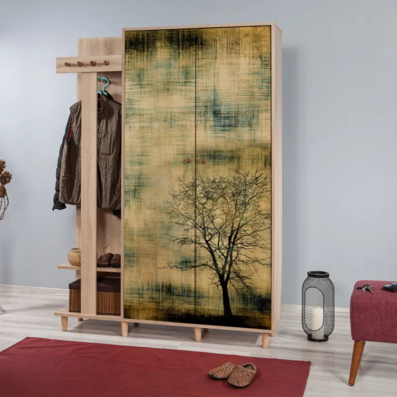 Arabic House Garderobemeubel Garmanto Bomen Melamine Sonoma Eiken 135cm Tree Hot