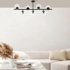 Arabic House Hanglamp Fazli Metaal 7-Lichts Zwart