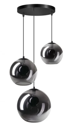 GM Hanglamp Orb 3-Lichts Getrapt Glas - Giga Meubel Smoke Online