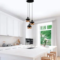 Arabic House Hanglamp 3-Lichts Yildo Getrapt Metaal Zwart Koper