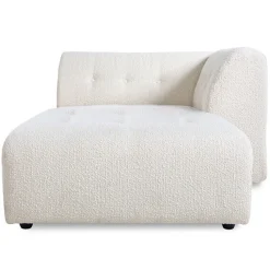 HKliving Vint Bank: Element Rechts Divan, Boucle, Cream Crème Outlet