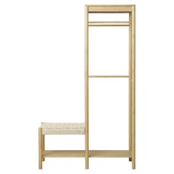 House Nordic Kledingrek Ember Wicker en Bamboe Naturel