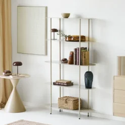 House Nordic Wandkast Rieti 5-Planken Metaal Zand 150cm