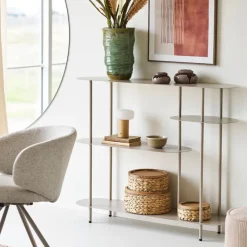 House Nordic Wandkast Rieti 4-Planken Metaal Zand Discount