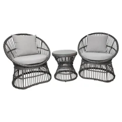 House Nordic Lounge Set Natal Rotan Grijs