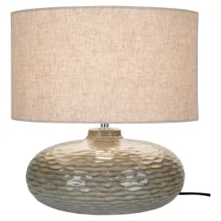 House Nordic Tafellamp Oldham Groen Keramiek met Lampenkap
