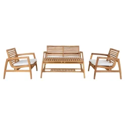 House Nordic Tuin Lounge Set Santander Teak Naturel Hot