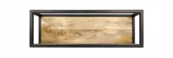 HSM Collection Wandbox Levels 75x25cm Mangohout/Ijzer