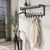 GM Kapstok Terra Roede En Hoedenplank 2x7 Haken 85cm Melamine Travertin - Giga Meubel
