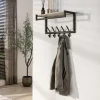 GM Kapstok Terra Roede En Hoedenplank 2x5 Haken 65cm Melamine Travertin - Giga Meubel