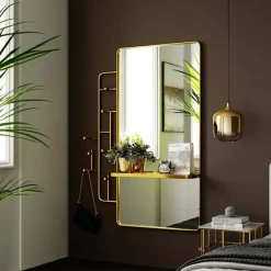 Kare Design Kapstok Spiegel Tristan Goud 150cm
