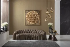 Kare Design Bank Drapes 3-Zits Bruin