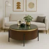 Kare Design Salontafel Catalina Zwart/Bruin Ø90cm
