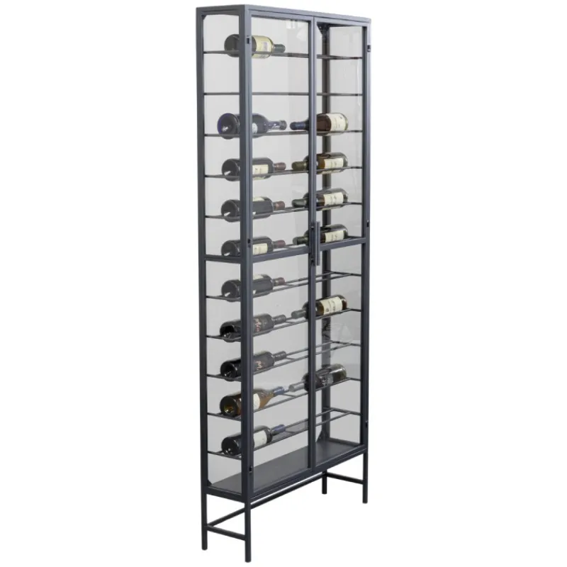 Kare Design Wijnkast Suri Zwart 75x180cm