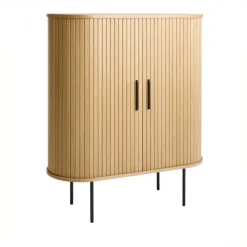 Giga Living Kast Nola met Glazenrek - Naturel Discount