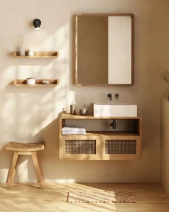 Kave Home Badkamermeubel Sabiela Massief Teakhout 86x45cm Sale