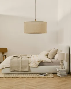 Kave Home Bed Martina met Afneembare Hoes Ecru Chenille voor Matras 160x200cm Hot